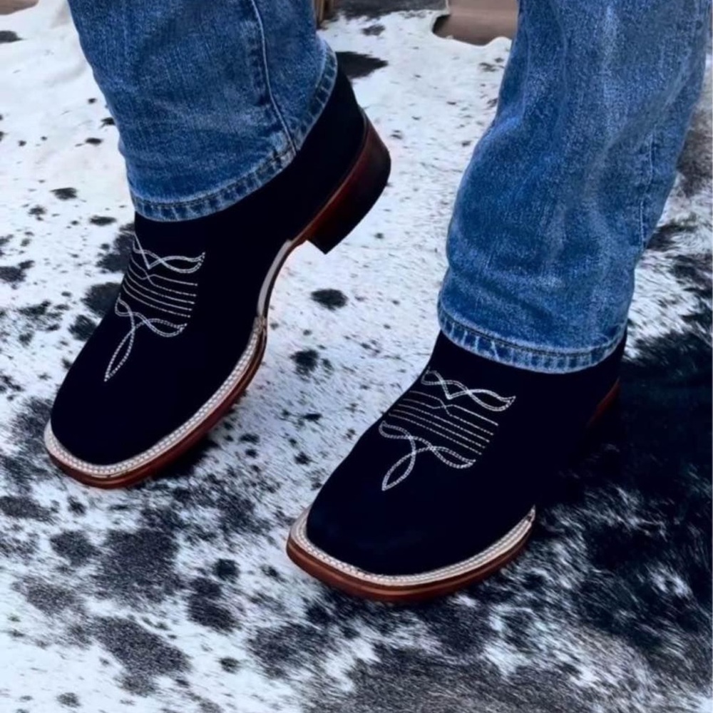 Men's Black Western Boots